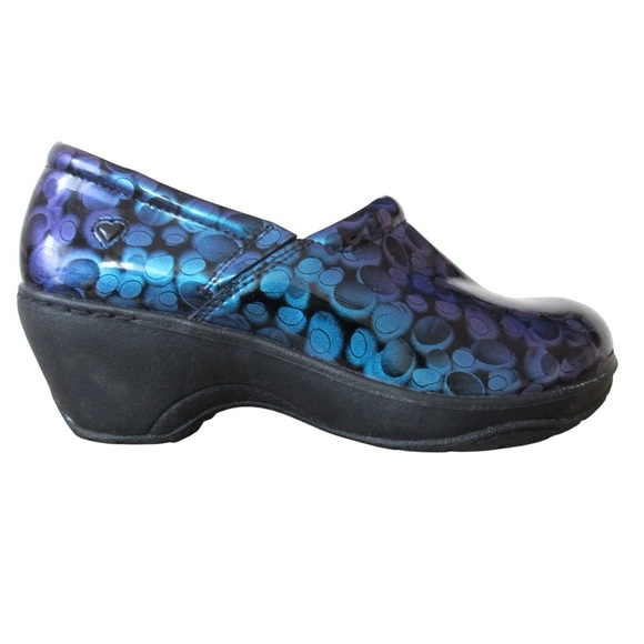 Nurse Mates Blue and Purple Mules - Picture 1 of 9